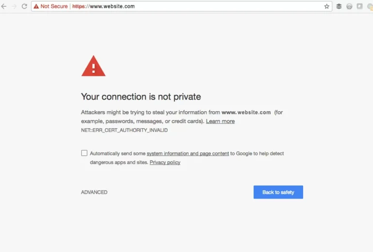 Image show htttps not secure website